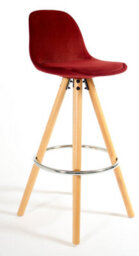 Bravich Barcelona Bar Stools - Set Of 2 - Burgundy - thumbnail 5