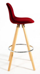 Bravich Barcelona Bar Stools - Set Of 2 - Burgundy - thumbnail 6