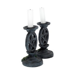 Pair Of Aged Ivy Pentagram Candlestick Holders - Nemesis Now - thumbnail 3