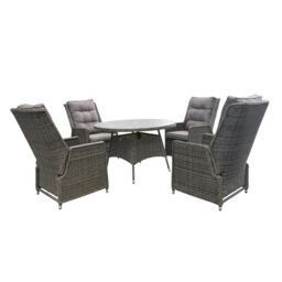 GoodHome Emali Brown Rattan Effect 4 Seater Dining Set - thumbnail 6
