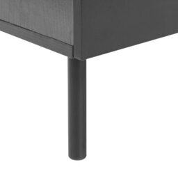 Wyld And Coco Novahome 6-Drawer Chest Black Mdf Modern Storage Unit, W120 X D41 X H75Cm - thumbnail 8