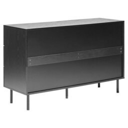 Wyld And Coco Novahome 6-Drawer Chest Black Mdf Modern Storage Unit, W120 X D41 X H75Cm - thumbnail 6