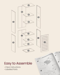 Ledrem Tall Bathroom Storage Cabinet Unit, Bathroom Floor Cabinet, With 3 Open Compartments And 2 Adjustable Shelves, Living Room - thumbnail 7
