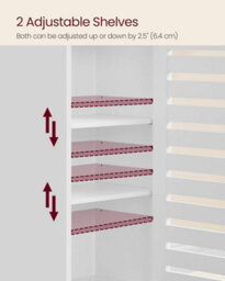 Ledrem Tall Bathroom Storage Cabinet Unit, Bathroom Floor Cabinet, With 3 Open Compartments And 2 Adjustable Shelves, Living Room - thumbnail 5