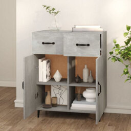 Berkfield Classic Sideboard Concrete Grey 69.5X34X90 Cm Engineered Wood - thumbnail 3