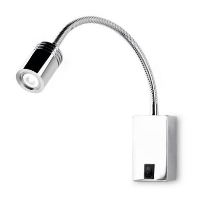 Luminosa Lighting Luminosa Leds C4 Book Led 1 Light Indoor Adjustable Wall Reading Light Chrome - image 1