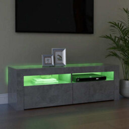 Berkfield Modern Tv Cabinet With Led Lights Concrete Grey 120X35X40 Cm - thumbnail 6