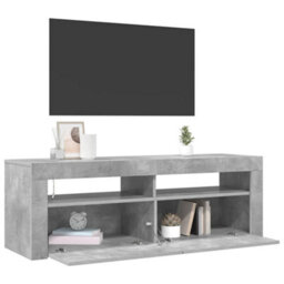 Berkfield Modern Tv Cabinet With Led Lights Concrete Grey 120X35X40 Cm - thumbnail 7