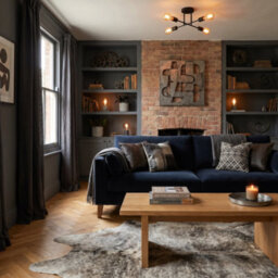 Happy Homewares Industrial Vintage Matte Black Ceiling Light With Straight Metal Arms - thumbnail 6