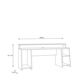 Furniture To Go Loadout Wide Black Gaming Desk With Colour Changing Led - thumbnail 9