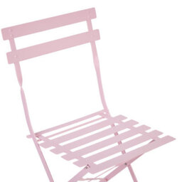 Beliani Bistro Set Folding Fiori Metal Pastel Pink - thumbnail 9