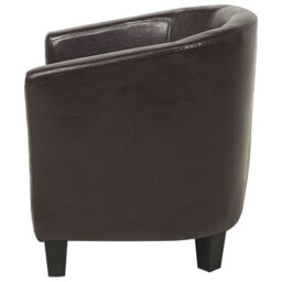 Beliani Armchair Borwick Faux Leather Dark Brown - thumbnail 5