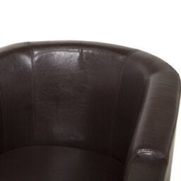 Beliani Armchair Borwick Faux Leather Dark Brown - thumbnail 9