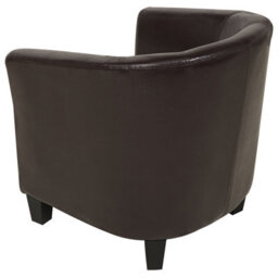 Beliani Armchair Borwick Faux Leather Dark Brown - thumbnail 7