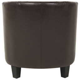 Beliani Armchair Borwick Faux Leather Dark Brown - thumbnail 6