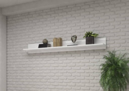 Arte Sleek Tulsa 02 Wall Shelf 1800mm In White Gloss - Modern Elegance For Minimalist Interiors H220mm D230mm - thumbnail 2