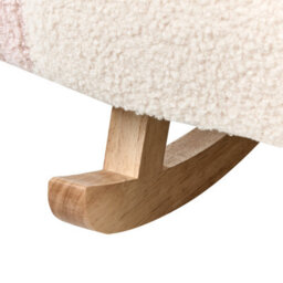 Beliani Kids Rocking Chair Rainbow Ombo Boucle Pastel Pink - thumbnail 9