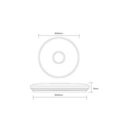 Luminosa Lighting Luminosa Rena Integrated Led Semi Flush Ceiling Light White Led Dimmable 3000-6500K Remote Control Timer - thumbnail 9