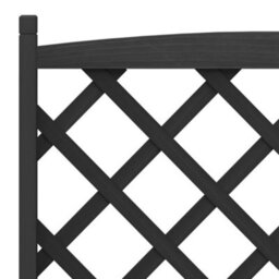 Berkfield Elegant Planter With Trellis Black Solid Wood Fir - thumbnail 7