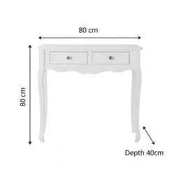 Melody Maison White Console / Dressing Table - Victoria Range - thumbnail 7