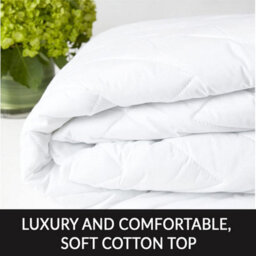 istyle mode Double Elastic Quilted Fitted Mattress Protector, Mattress Cover Stretches Up To 30Cm Deep, Machine Washable Mattress Topper - thumbnail 3