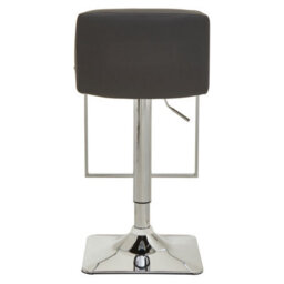 Orsina Baina Dark Grey And Chrome Square Base Bar Stool - thumbnail 4