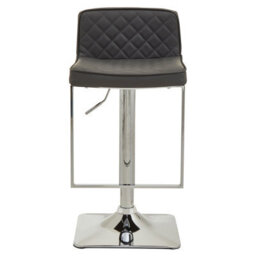 Orsina Baina Dark Grey And Chrome Square Base Bar Stool - thumbnail 2