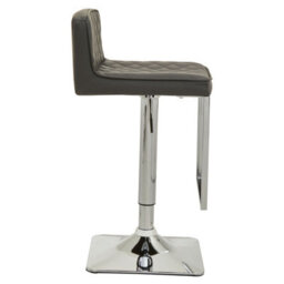 Orsina Baina Dark Grey And Chrome Square Base Bar Stool - thumbnail 3