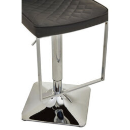 Orsina Baina Dark Grey And Chrome Square Base Bar Stool - thumbnail 6