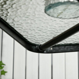 Wyld Haus Laloke 76 X 76 Cm Metal And Tempered Glass Square Garden Dining Table With Parasol Hole - thumbnail 8