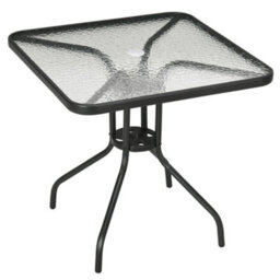 Wyld Haus Laloke 76 X 76 Cm Metal And Tempered Glass Square Garden Dining Table With Parasol Hole - thumbnail 2