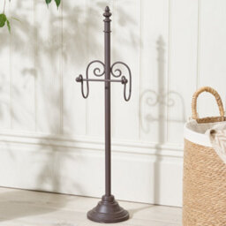 Dibor Vintage Style Ornate Scrolled Antique Toilet Paper Holder Freestanding Bathroom Toilet Roll Holder - thumbnail 3