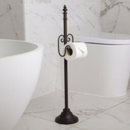 Dibor Vintage Style Ornate Scrolled Antique Toilet Paper Holder Freestanding Bathroom Toilet Roll Holder - thumbnail 1