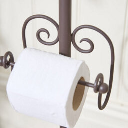 Dibor Vintage Style Ornate Scrolled Antique Toilet Paper Holder Freestanding Bathroom Toilet Roll Holder - thumbnail 4