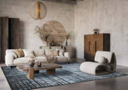 Belgravia Living Room Area Rug Metallic Sheen Modern Nexus Design Navy 200Cm X 290Cm - thumbnail 1
