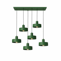 Luminosa Lighting Luminosa Velyo Cluster Pendant Ceiling Light Green 6X E27 - thumbnail 1