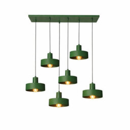 Luminosa Lighting Luminosa Velyo Cluster Pendant Ceiling Light Green 6X E27 - thumbnail 2