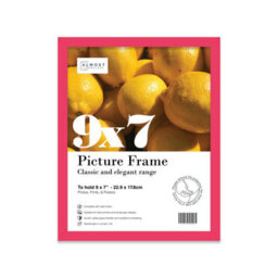 9X7 Bright Pink Picture Frame (17.8 X 22.9Cm) Poster, Photo, Artwork, Gallery Wall Or Print - thumbnail 1