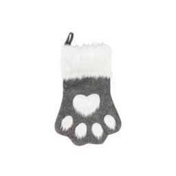 Woodside Home Living Pet Paw Christmas Stocking - Grey - thumbnail 2