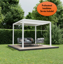 Agadon Aluminiun Pergola 300 X 300 Cm White With Professional Installation Service - thumbnail 1