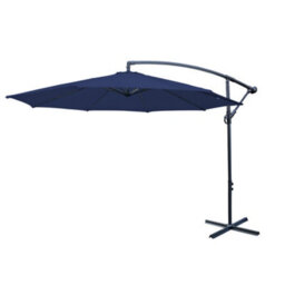 Sundaze Blue 3M Led Garden Banana Parasol Cantilever Umbrella Patio Sun Shade Outdoor Hanging With Base - thumbnail 2