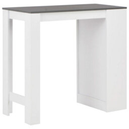 Berkfield Durable Bar Table With Shelf White 110X50X103 Cm - thumbnail 3