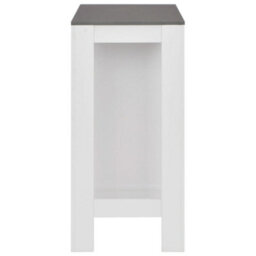 Berkfield Durable Bar Table With Shelf White 110X50X103 Cm - thumbnail 4