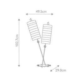 Flambeau Nettle Lux 1Lt Table Lamp Finish: Gold/cream Wired: 2X60W E27 220-240V 50Hz - thumbnail 8