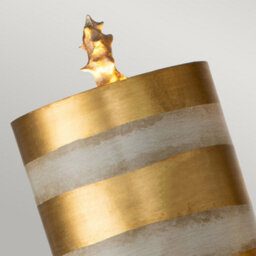 Flambeau Nettle Lux 1Lt Table Lamp Finish: Gold/cream Wired: 2X60W E27 220-240V 50Hz - thumbnail 4