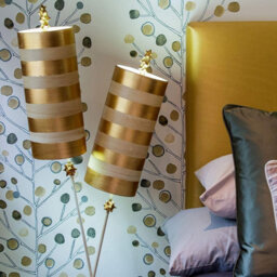 Flambeau Nettle Lux 1Lt Table Lamp Finish: Gold/cream Wired: 2X60W E27 220-240V 50Hz - thumbnail 3