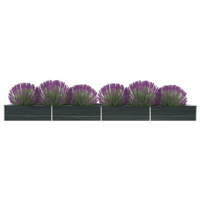 Berkfield Garden Raised Bed Galvanised Steel 600X80X45 Cm Anthracite - image 1