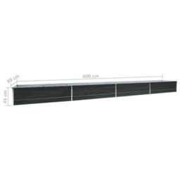 Berkfield Garden Raised Bed Galvanised Steel 600X80X45 Cm Anthracite - thumbnail 6