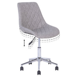 Beliani Desk Chair Maribel Faux Leather Light Grey - thumbnail 7