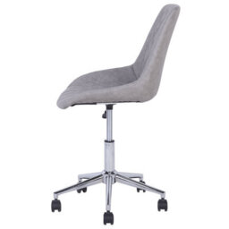 Beliani Desk Chair Maribel Faux Leather Light Grey - thumbnail 5